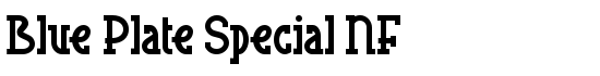 Blue Plate Special NF - Download Thousands of Free Fonts at FontZone.net
