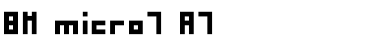 BM micro7 A7 - Download Thousands of Free Fonts at FontZone.net