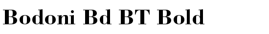 Bodoni Bd BT Bold - Download Thousands of Free Fonts at FontZone.net