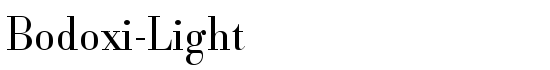 Bodoxi-Light - Download Thousands of Free Fonts at FontZone.net
