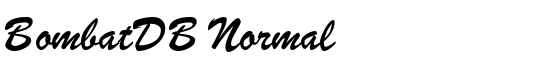 BombatDB Normal - Download Thousands of Free Fonts at FontZone.net