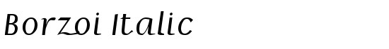 Borzoi Italic - Download Thousands of Free Fonts at FontZone.net