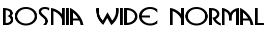 Bosnia Wide Normal - Download Thousands of Free Fonts at FontZone.net