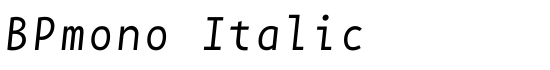 BPmono Italic - Download Thousands of Free Fonts at FontZone.net