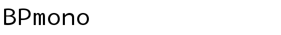 BPmono - Download Thousands of Free Fonts at FontZone.net