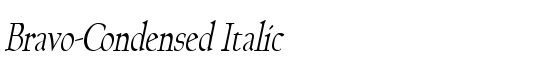 Bravo-Condensed Italic - Download Thousands of Free Fonts at FontZone.net