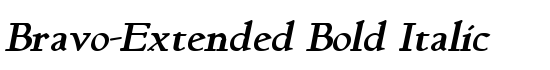 Bravo-Extended Bold Italic - Download Thousands of Free Fonts at FontZone.net