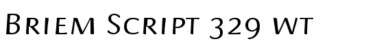 Briem Script 329 wt - Download Thousands of Free Fonts at FontZone.net