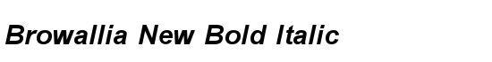 Browallia New Bold Italic Font - FontZone.net