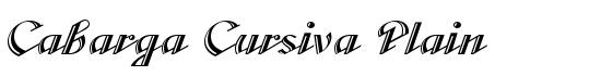 Cabarga Cursiva Plain - Download Thousands of Free Fonts at FontZone.net