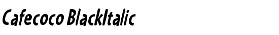 Cafecoco BlackItalic - Download Thousands of Free Fonts at FontZone.net