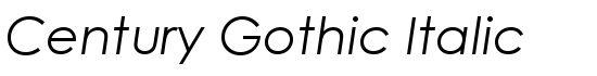 Century Gothic Italic - Download Thousands of Free Fonts at FontZone.net
