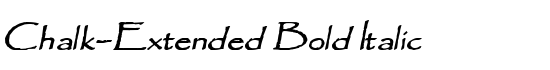 Chalk-Extended Bold Italic - Download Thousands of Free Fonts at FontZone.net