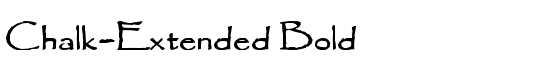Chalk-Extended Bold - Download Thousands of Free Fonts at FontZone.net