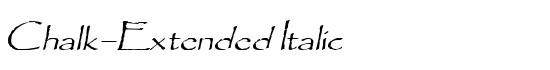 Chalk-Extended Italic - Download Thousands of Free Fonts at FontZone.net