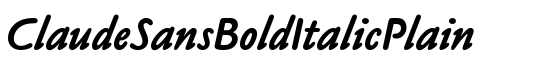 ClaudeSansBoldItalicPlain - Download Thousands of Free Fonts at FontZone.net