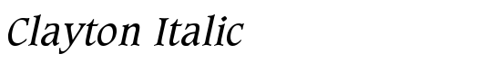 Clayton Italic - Download Thousands of Free Fonts at FontZone.net