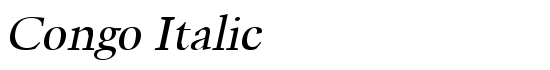 Congo Italic - Download Thousands of Free Fonts at FontZone.net