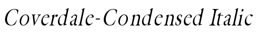 Coverdale-Condensed Italic - Download Thousands of Free Fonts at FontZone.net