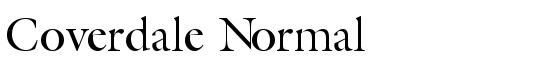 Coverdale Normal - Download Thousands of Free Fonts at FontZone.net