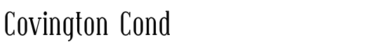Covington Cond - Download Thousands of Free Fonts at FontZone.net