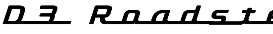 D3 Roadsterism Long Italic - Download Thousands of Free Fonts at FontZone.net