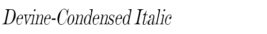 Devine-Condensed Italic - Download Thousands of Free Fonts at FontZone.net