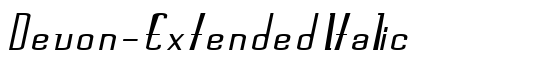 Devon-Extended Italic - Download Thousands of Free Fonts at FontZone.net