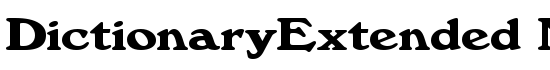 DictionaryExtended Normal - Download Thousands of Free Fonts at FontZone.net