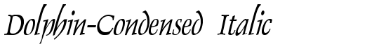 Dolphin-Condensed Italic - Download Thousands of Free Fonts at FontZone.net