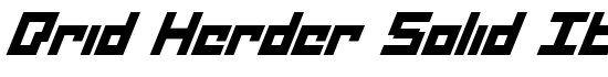Drid Herder Solid Italic - Download Thousands of Free Fonts at FontZone.net