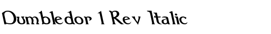 Dumbledor 1 Rev Italic - Download Thousands of Free Fonts at FontZone.net