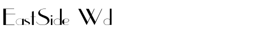 EastSide Wd - Download Thousands of Free Fonts at FontZone.net
