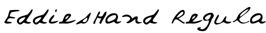 EddiesHand Regular - Download Thousands of Free Fonts at FontZone.net