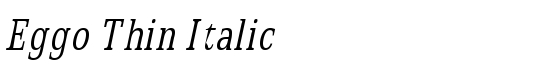 Eggo Thin Italic - Download Thousands of Free Fonts at FontZone.net