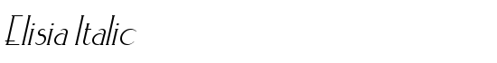Elisia Italic - Download Thousands of Free Fonts at FontZone.net