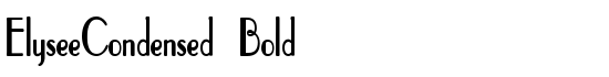 ElyseeCondensed Bold - Download Thousands of Free Fonts at FontZone.net