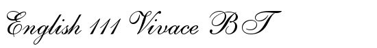 English 111 Vivace BT - Download Thousands of Free Fonts at FontZone.net