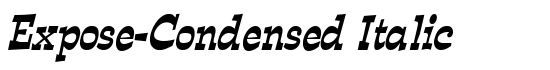 Expose-Condensed Italic - Download Thousands of Free Fonts at FontZone.net