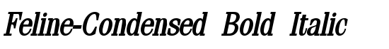 Feline-Condensed Bold Italic - Download Thousands of Free Fonts at FontZone.net