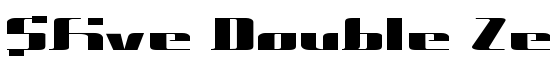 $Five Double Zero - Download Thousands of Free Fonts at FontZone.net