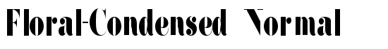 Floral-Condensed Normal - Download Thousands of Free Fonts at FontZone.net