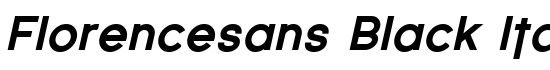 Florencesans Black Italic - Download Thousands of Free Fonts at FontZone.net