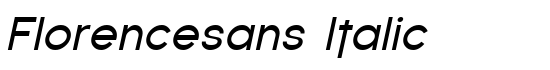 Florencesans Italic - Download Thousands of Free Fonts at FontZone.net