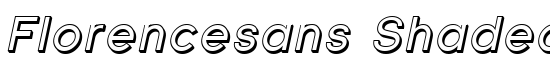 Florencesans Shaded Italic - Download Thousands of Free Fonts at FontZone.net
