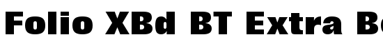 Folio XBd BT Extra Bold - Download Thousands of Free Fonts at FontZone.net