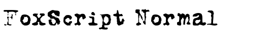 FoxScript Normal - Download Thousands of Free Fonts at FontZone.net