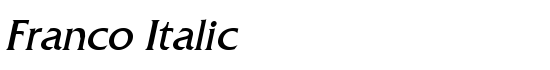 Franco Italic - Download Thousands of Free Fonts at FontZone.net