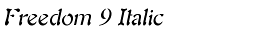 Freedom 9 Italic - Download Thousands of Free Fonts at FontZone.net
