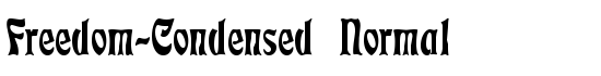Freedom-Condensed Normal - Download Thousands of Free Fonts at FontZone.net
